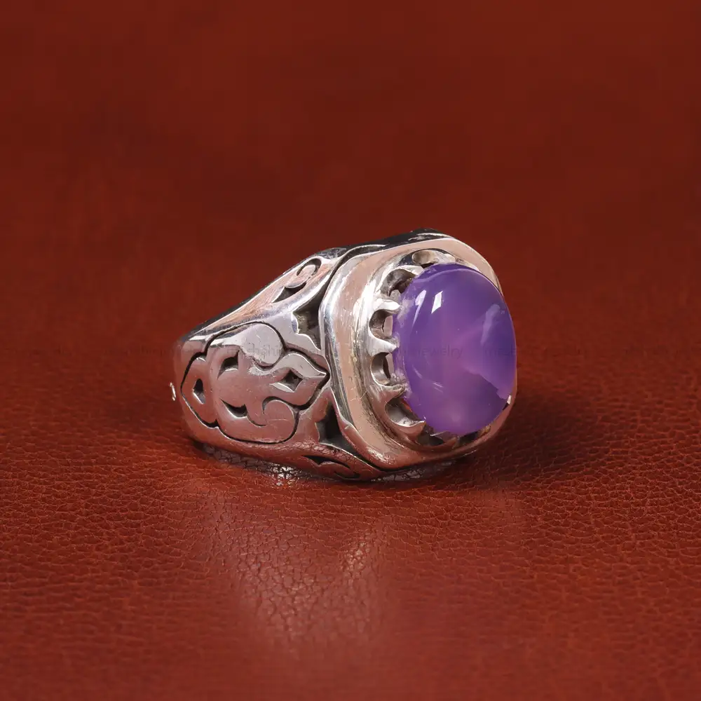 انگشتر عقیق سوسنی مردانه کد 21130