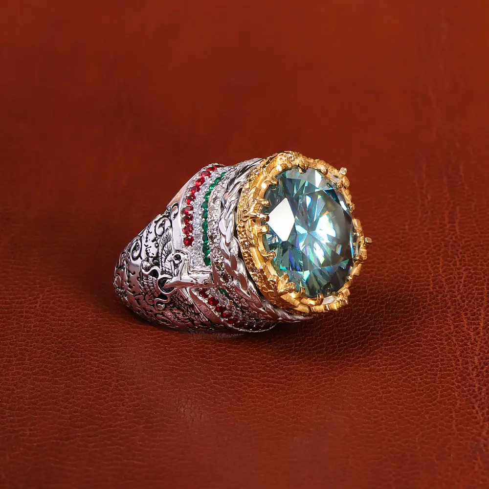 انگشتر موزانایت مردانه کد 21149