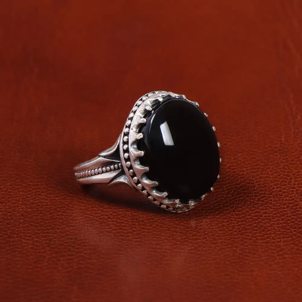 انگشتر عقیق یمن مردانه کد 21152