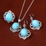 نیم ست فیروزه زنانه کد 21161