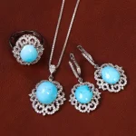 نیم ست فیروزه زنانه کد 21162