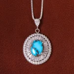 گردنبند فیروزه زنانه کد 21181
