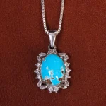 گردنبند فیروزه زنانه کد 21182