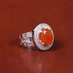 انگشتر عقیق یمن مردانه کد 21198