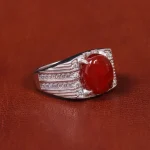 انگشتر عقیق یمن مردانه کد 21199