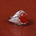 انگشتر عقیق یمن مردانه کد 21200