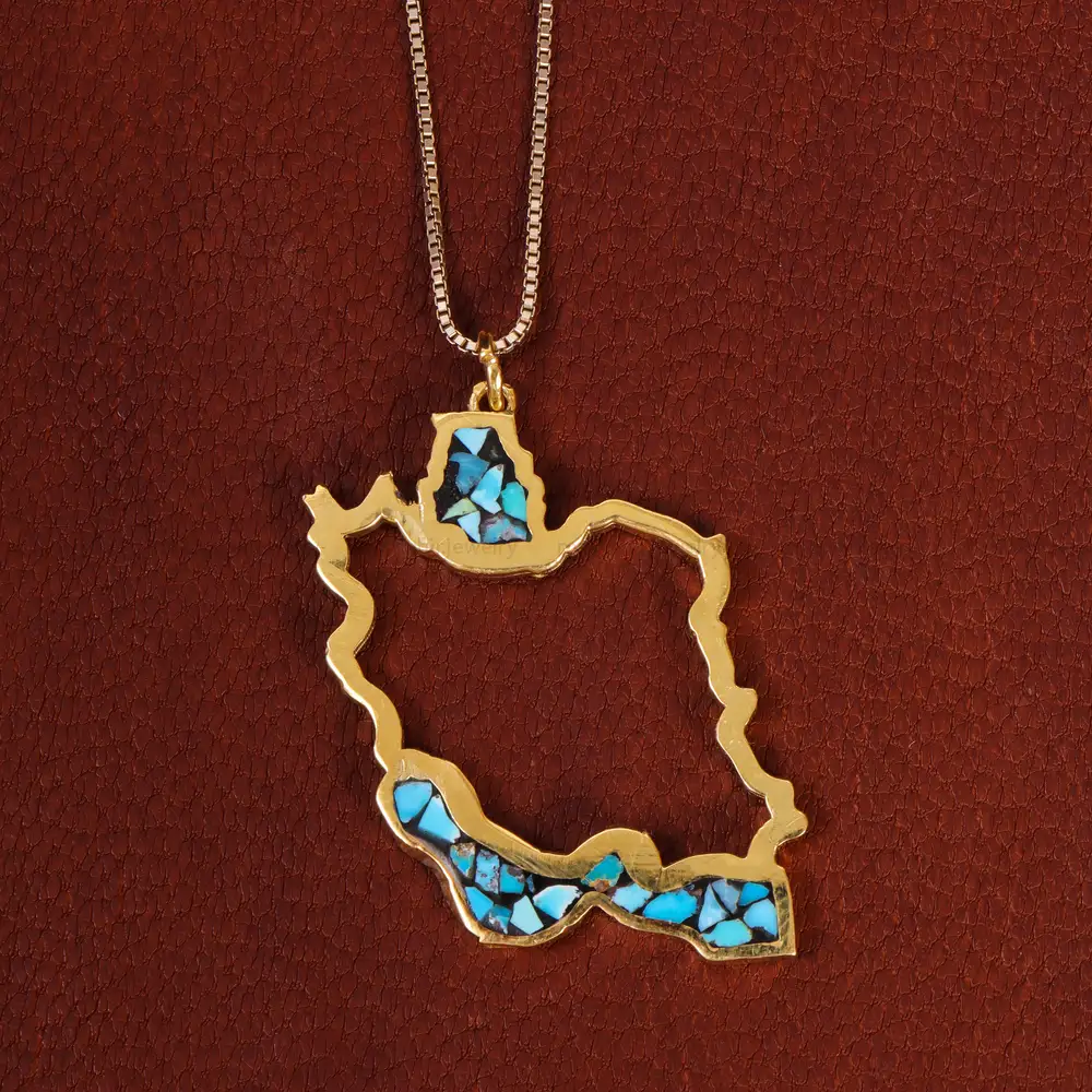 گردنبند فیروزه کوب کد 21201