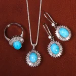 نیم ست فیروزه زنانه کد 21208