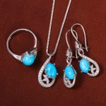 نیم ست فیروزه زنانه کد 21209