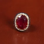 انگشتر یاقوت سرخ مردانه کد 20697
