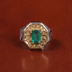 انگشتر زمرد مردانه کد 20707