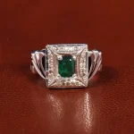 انگشتر زمرد مردانه کد 20710