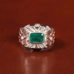 انگشتر زمرد مردانه کد 20712