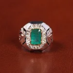 انگشتر زمرد مردانه کد 20715