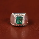 انگشتر زمرد مردانه کد 20719