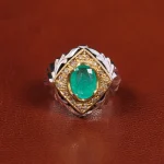 انگشتر زمرد مردانه کد 20723