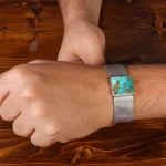 دستبند فیروزه مردانه کد 20731