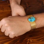 دستبند فیروزه مردانه کد 20736