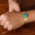 دستبند فیروزه مردانه کد 20739