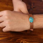 دستبند چرم فیروزه کد 20803