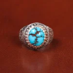 انگشتر فیروزه شجری مردانه کد 20835