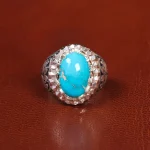 انگشتر فیروزه شجری مردانه کد 20838