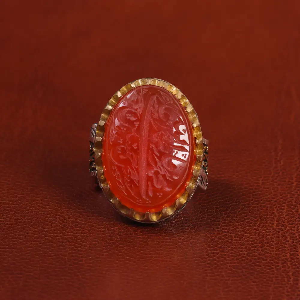 انگشتر عقیق یمن مردانه کد 20851