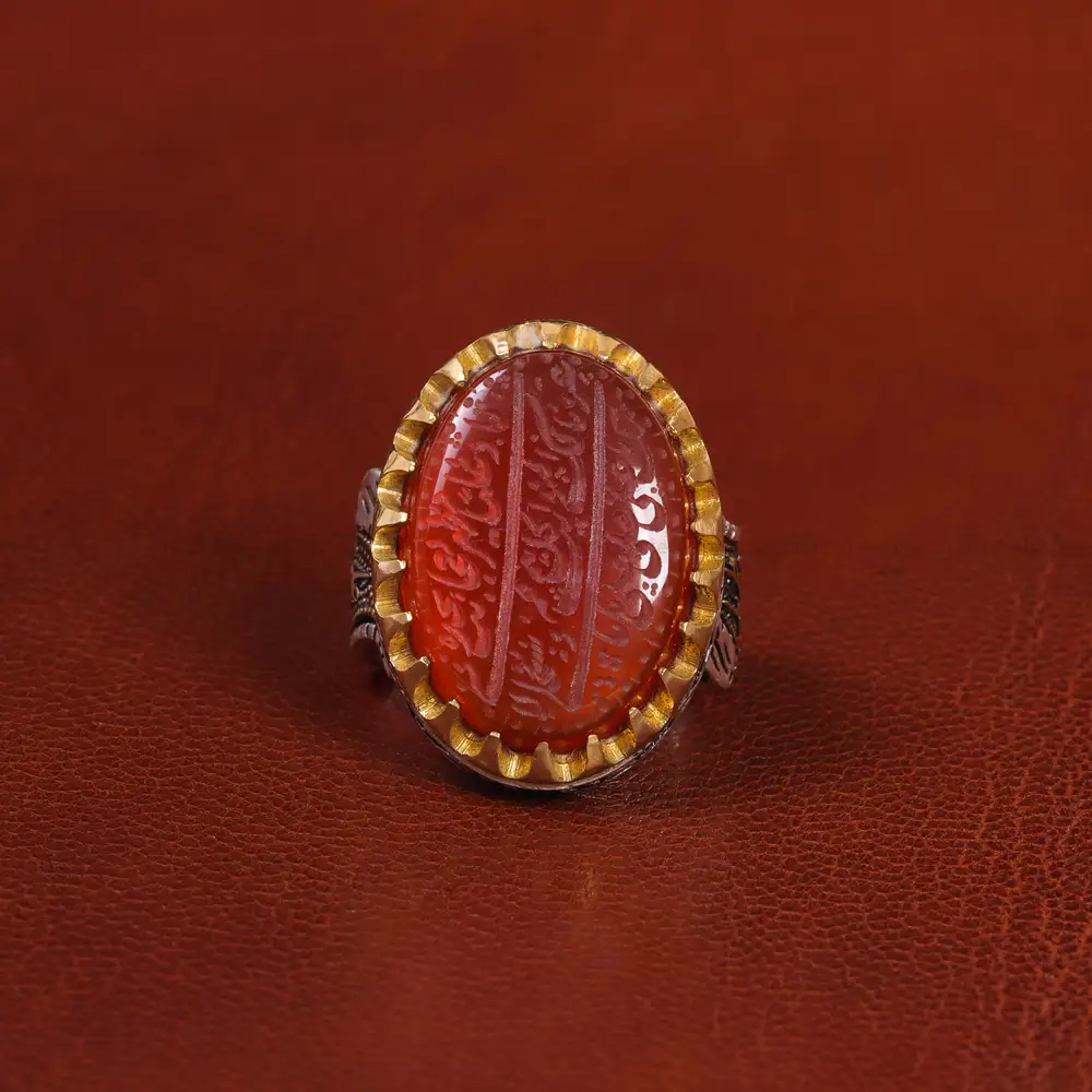 انگشتر عقیق یمن مردانه کد 20860