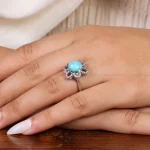 انگشتر فیروزه شجری زنانه کد 20885