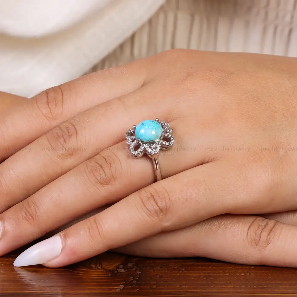 انگشتر فیروزه شجری زنانه کد 20885