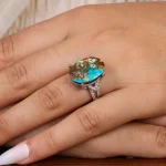 انگشتر فیروزه شجری زنانه کد 20893