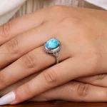 انگشتر فیروزه شجری زنانه کد 20895