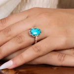 انگشتر فیروزه شجری زنانه کد 20896