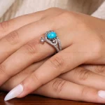 انگشتر فیروزه شجری زنانه کد 20901