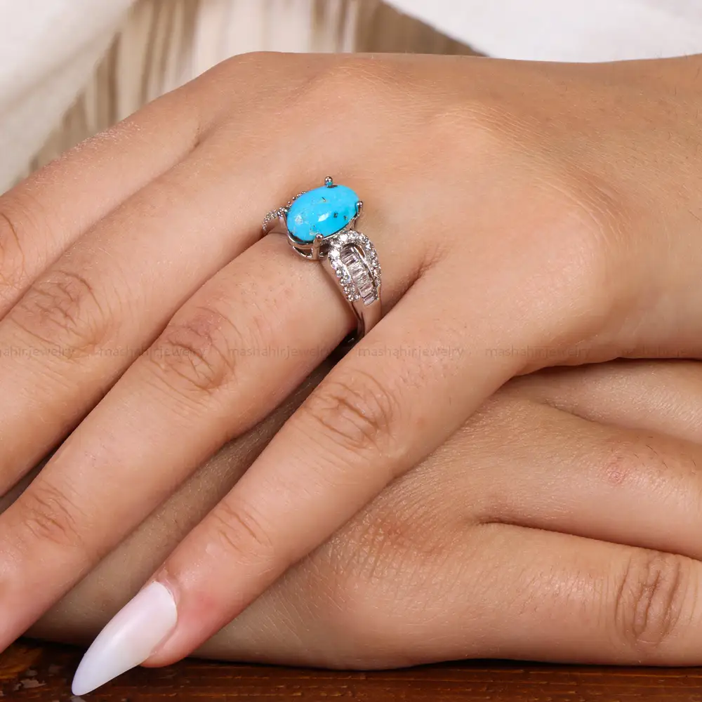 انگشتر فیروزه شجری زنانه کد 20906