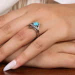 انگشتر فیروزه شجری زنانه کد 20908