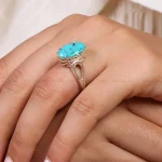 انگشتر فیروزه شجری زنانه کد 20912