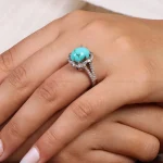 انگشتر فیروزه شجری زنانه کد 20914