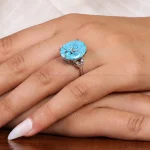انگشتر فیروزه شجری زنانه کد 20919