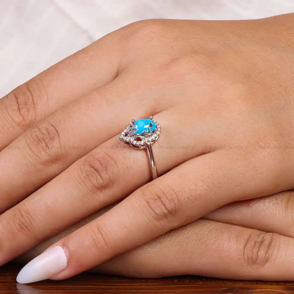 انگشتر فیروزه شجری زنانه کد 20920