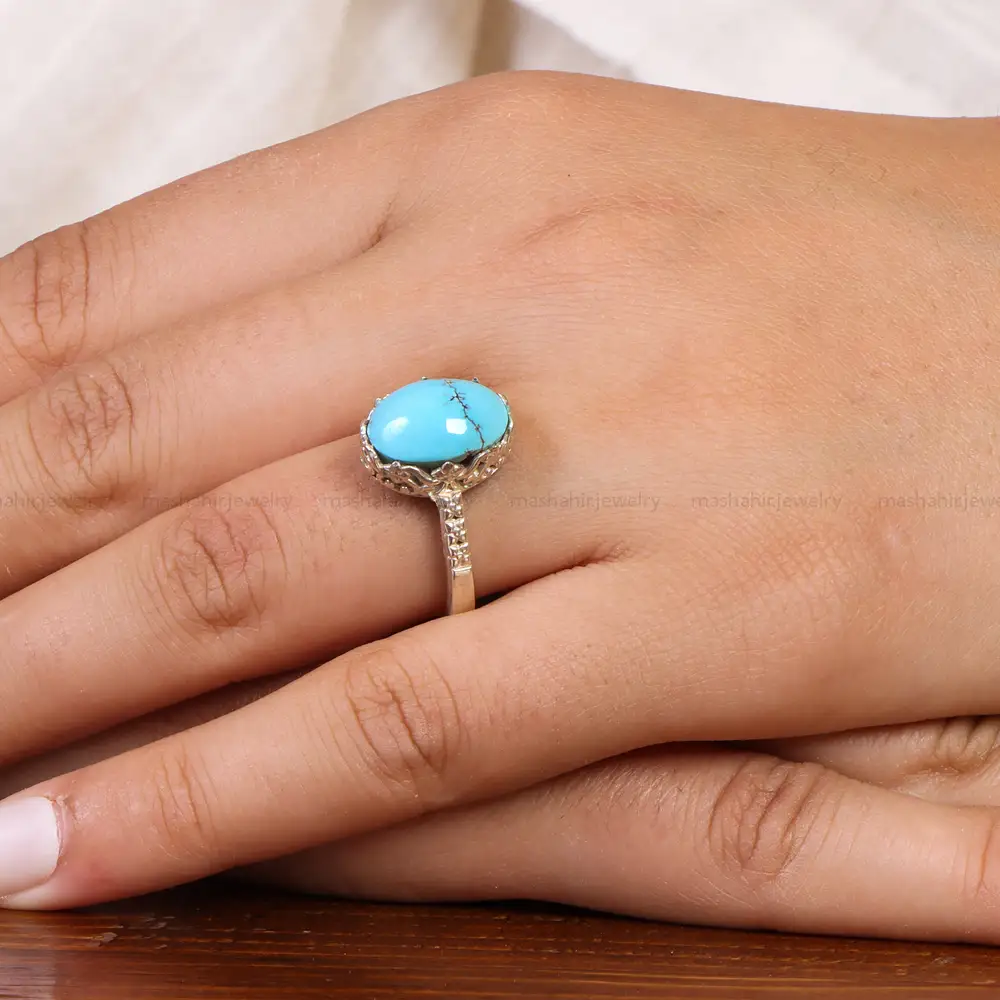 انگشتر فیروزه شجری زنانه کد 20924