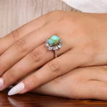 انگشتر فیروزه شجری زنانه کد 20926