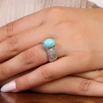 انگشتر فیروزه شجری زنانه کد 20930