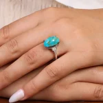 انگشتر فیروزه شجری زنانه کد 20934