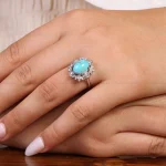 انگشتر فیروزه شجری زنانه کد 20943