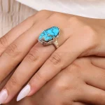 انگشتر فیروزه شجری زنانه کد 20946