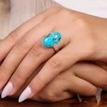 انگشتر فیروزه شجری زنانه کد 20948