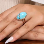 انگشتر فیروزه شجری زنانه کد 20950