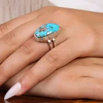 انگشتر فیروزه شجری زنانه کد 20952