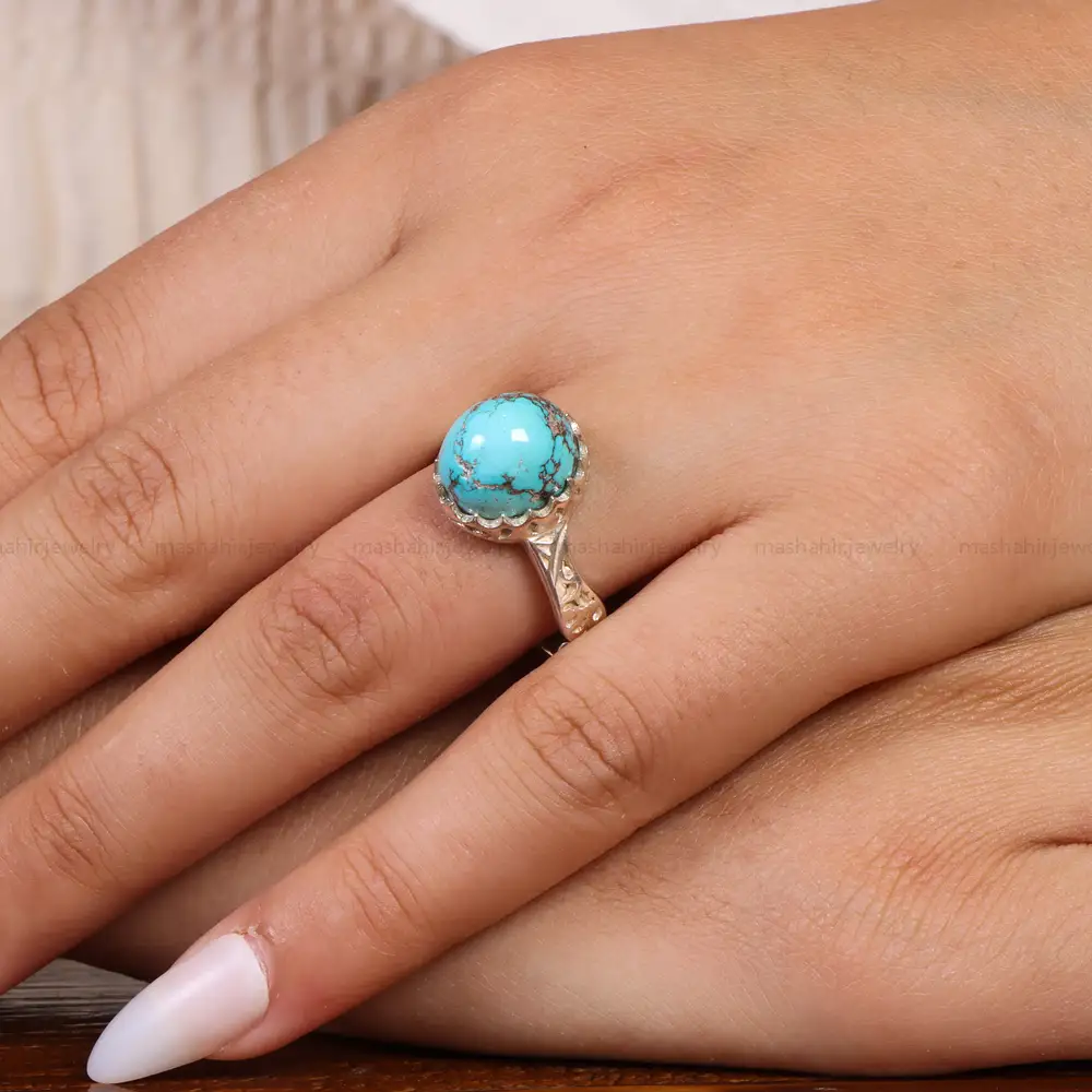 انگشتر فیروزه شجری زنانه کد 20953